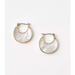 Loft Pearlized Hoop Earrings